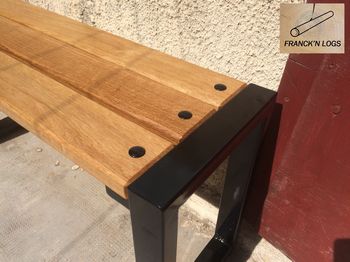 Cliquer pour agrandir Banc Fer Chêne extérieur